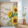 thumbnail image 4 of Sunflower Vintage Shower Curtains for Bathroom, Rustic Retro Floral Spring Summer Waterproof Fabric Shower Curtain, Decorative Bathroom Curtain for Bathtub, 72"x78" , No Hooks Included, 4 of 9