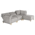 thumbnail image 4 of Sala Modular Makora Morelli Memory Foam Gris Claro Chenille De 4 módulos, 4 of 9