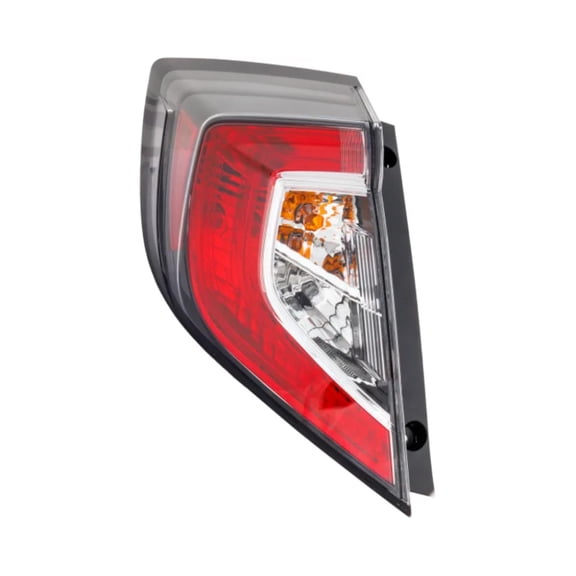 For Honda Civic 2017 18 19 20 2021 Tail Light Driver Side | Outer | LED | Clear and Red Lens | Hatchback | Replacement For HO2804116 | 33550-TGG-A02