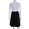 Pre-owned|Escada Womens Stitched Detail A Line Skirt Dark Blue Size 44