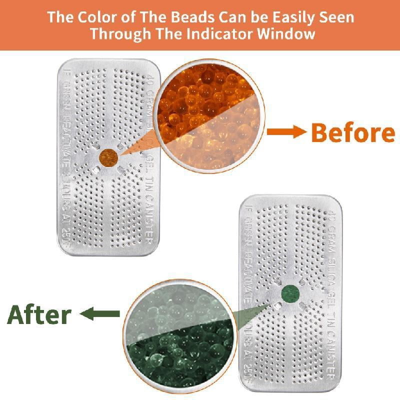 SIEYIO 5 Pack Reusable Absorbing Packets Color Changing Desiccant for Home and Car