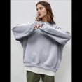 thumbnail image 4 of Sudaderas de Mujer con Cuello Redondo, Forro , Suéteres Oversize, Otoño 2025, Blusas Bonitas, Ropa Preppy Estilo B XL, 4 of 8