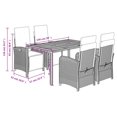 thumbnail image 4 of vidaXL 5 Piece Garden Dining Set with Cushions Black Poly Rattan, 4 of 5