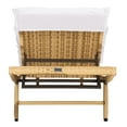 thumbnail image 6 of SAFAVIEH Colley Wicker Outdoor Chaise Sun Lounger, Natural, 6 of 14