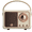 Beige, variant on Retro Bluetooth speaker, small wireless Bluetooth speaker, suitable for kitchen, desk, bedroom, office, outdoor gatherings, suitable for female teenagers