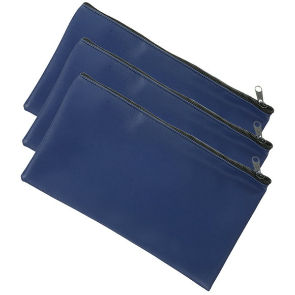 CIMAXIC 3Ud Cartera Para Efectivo Azul Oscuro Con Cremallera Resistente Y Duradero