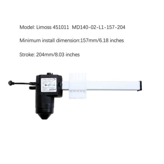 Limoss 451011 Recliner Motor Actuator Model MD140-02-L1-157-204 for Lift Chairs