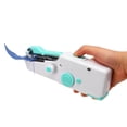 thumbnail image 1 of Small Sewing Machine, Blue Handheld Electric Sewing Machine Simple Operation DIY Crafts Accuracy Ergonomic Design  for Kids for Travel, 1 of 8
