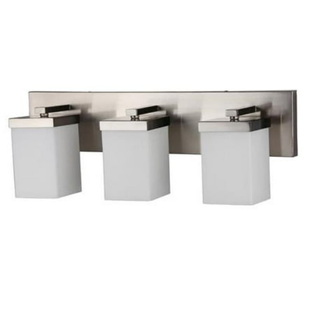 

Efficient Lighting EL-268-03-E Modern 3-Light 15W Integrated LED Interior Bathroom Vanity Fixture Brushed Nickel