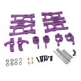 thumbnail image 3 of Brazos oscilantes delanteros/traseros de metal y kit de piezas de buje de dirección para asiento C de WLtoys 1/12 1:14 Púrpura, 3 of 9