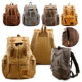 thumbnail image 3 of Gearonic Men's Vintage Canvas Military Backpack, Gray, 3 of 6
