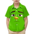 thumbnail image 2 of Piuwrlz Green Short Shirts Sleeve Teen Boys Graphic polo Pocket Pullover T Shirts Green Size 12 Years, 2 of 9