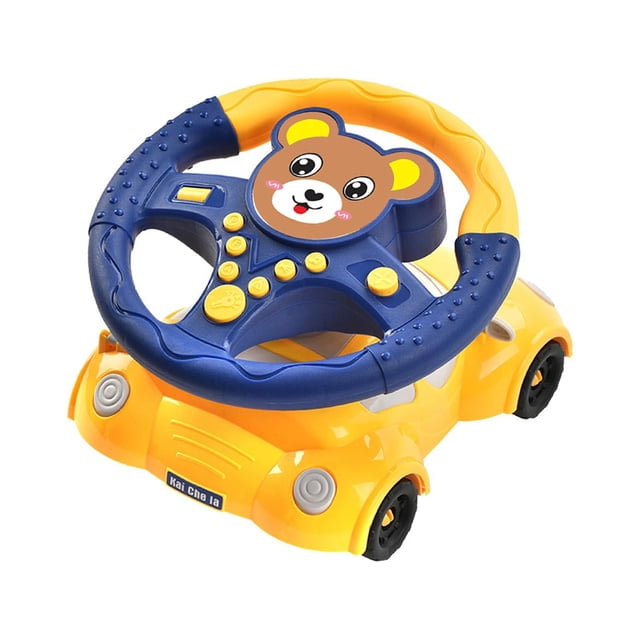 Simulación de autos Volante de conducción con canciones y música Juguete de aprendizaje divertido Volante de juguete para niños de 3 4 5 6 años Niños Oso