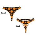 thumbnail image 3 of Balery Orange Pumpkin And Autumn Maple Tangas de Algodón para Mujer con Estampado – Ropa Interior Sexy, Transpirable, G-string-Large, 3 of 6