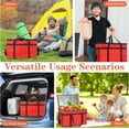 thumbnail image 3 of Insulated Food Delivery Bag, XXXL Insulated Reusable Grocery Cooler/Hot Bags, Tote Bag for Shopping/Travel/Doordash, Catering Bag Doordash 23x14x15, Red, 1-Pack, 3 of 7