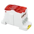 thumbnail image 4 of Caja de distribución de terminales, 690 V, 160 A, bloque de terminales de riel DIN, caja de conexiones de energía para electricidad, color rojo, 4 of 14