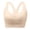 Beige, variant on Women V Neck Wireless Racerback Sports Bra Wide Comfort Straps Sweat Wicking Stretch Matte Fabric Gentle Support Plus Size Yoga Sleep Bralette Beige L