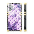 thumbnail image 4 of FKBRCL4U Compatible with Samsung Galaxy A13 Case, Purple Butterfly Flowers Leaf Luxury Golden Decoration for Girl Women Soft TPU Shockproof Protective Hard PC Back, 4 of 7
