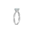 thumbnail image 2 of 1.00 Carat (Ctw) Ultra-Light Aquamarine CrossOver Ring in 14K White Gold with Diamonds for Women, 2 of 6