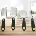 thumbnail image 3 of 4PCS Cheese Grater Set Versatile Citrus Zester Pizza Cutter & Vegetable Peeler, 3 of 10