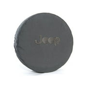 Genuine OE Mopar Spare Tire Cover, Cloth, Black Jeep Logo - 82209948AB