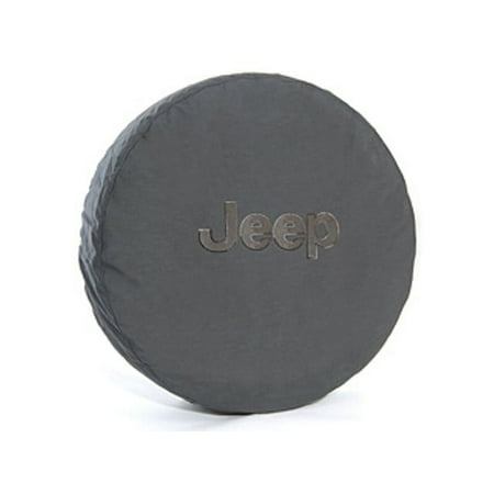 Genuine OE Mopar Spare Tire Cover, Cloth, Black Jeep Logo - 82209948AB