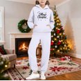 thumbnail image 2 of Piuwrlz Toddler Sweatsuits Sets 2pcs Girls Jogger Set Pocket Christmas Round Neck Sweats and Sweatpants White Size 4 Years, 2 of 9
