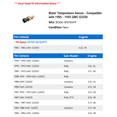 thumbnail image 2 of Water Temperature Sensor - Compatible with 1985 - 1995 GMC G2500 1986 1987 1988 1989 1990 1991 1992 1993 1994, 2 of 2