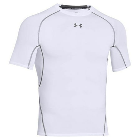Under Armour Men's HeatGear Armour Short-Sleeve Compression T-Shirt , White (100)/Graphite , XX-Large