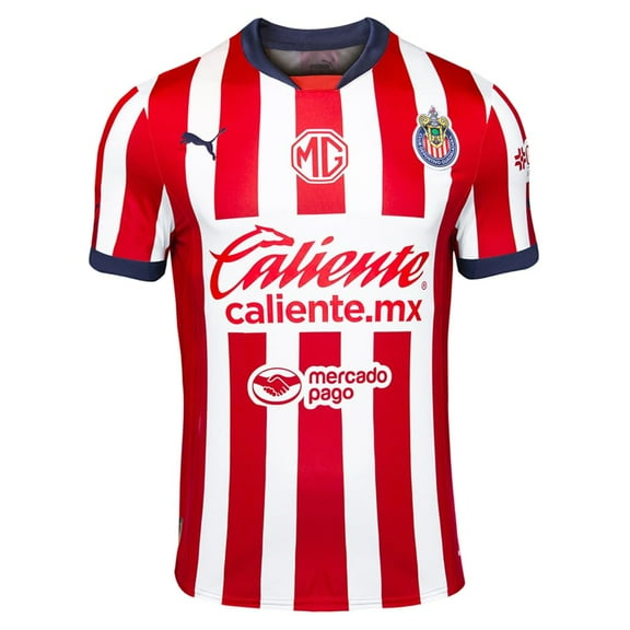 Puma Mens Chivas Collared Short Sleeve Home Jersey Stadium 24-25 Casual Comfort Technology - Red - Size XXL