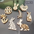 thumbnail image 2 of Rebanadas de madera, virutas de madera, adornos para regalos, tarjetas, suministros para fiestas 50 pcs, 2 of 7