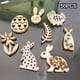 thumbnail image 2 of Adornos de madera con forma de conejo para scrapbooking, manualidades y mucho más. 50 pcs, 2 of 7