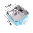 thumbnail image 2 of Cuenco para perros con jaula, cuenco de agua para comida colgante extraíble de acero inoxidable, cuencos para jaula para mascotas con soporte para pernos, 2 of 5