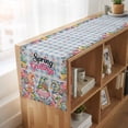 thumbnail image 6 of Table Runners 90 Inches Long Dress Scarves, Spring Gnomes Farmhouse Coffee/Dining/Kitchen Table Runner for Living Room, Farmhhouse Floral Botanical Blue Plaid 13x90 Inch, 6 of 9