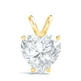 thumbnail image 2 of Mauli Jewels 3 Carat Heart Shape Moissanite Solitaire Pendant Necklace for Women | EF-VS1 Clarity | 14K Gold Over 925 Sterling Silver with Cable Chain in Rose, White & Yellow Gold, 2 of 8