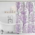 thumbnail image 4 of Purple Gray Coral Coastal Waterproof Fabric Shower Curtain,Summer Beach Seaside Nautical Waterproof Fabric Shower Curtain for Bathroom Curtains Bathtubs Shower Curtains with 12 Hooks Extra Long 72x84, 4 of 8