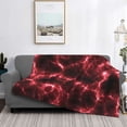 thumbnail image 2 of Yiaed Red Line Print Blanket Throw Blanket Soft Cozy Flannel Blanket for Home Bed Sofa Couch Chair-60"x50", 2 of 6