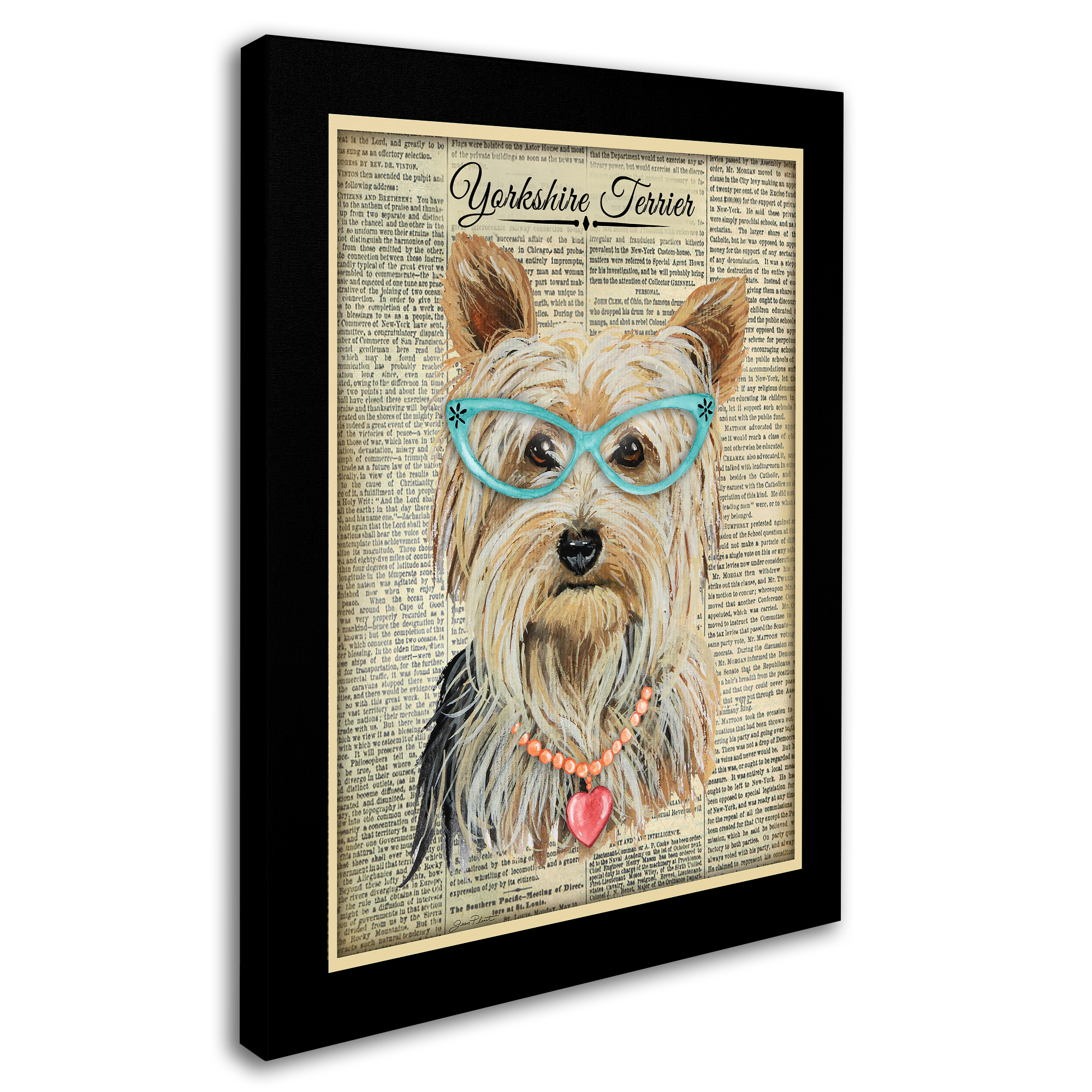 Trademark Fine Art 'Yorkshire Terrier' Canvas Art by Jean Plout