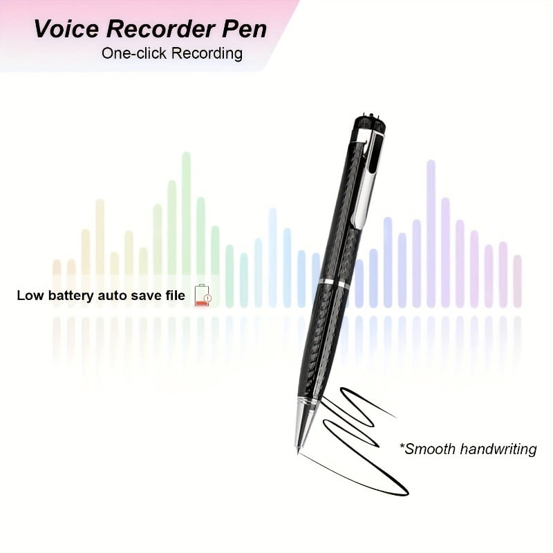 Professional Noise-Canceling Digital Voice Recorder - 32GB MP3 Player, Voice Control, One-Touch Recording for Students & Journalists