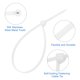 thumbnail image 3 of Uxcell 100Pcs Bridas de Montaje de 8 Pulgadas Bridas de Nylon, Blancas, 3 of 6
