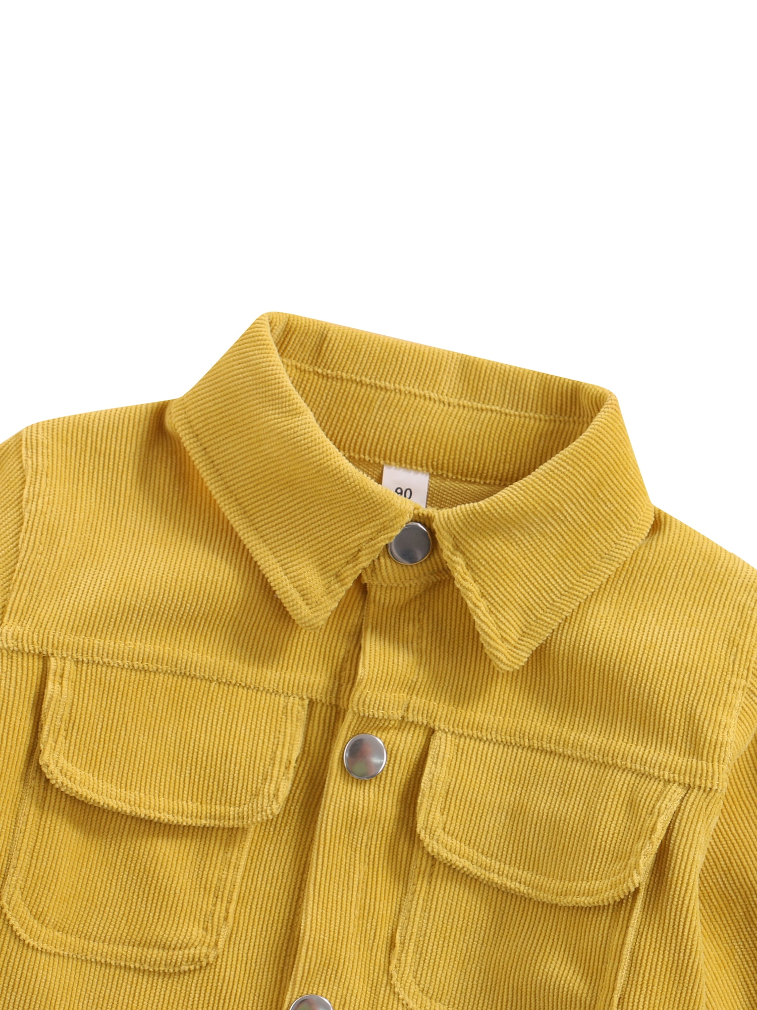 LisenraIn 2-7Y Kids Girls Shirts Jacket Outwear Single Breasted Long Sleeve  Hooded Back Letters Print Pockets Jacket 
