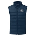 thumbnail image 2 of Men's Cutter & Buck Navy New York City FC Evoke Hybrid Eco Softshell Recycled Full-Zip Vest, 2 of 3