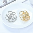 thumbnail image 6 of FNNMNNR Camellia Brooch Female High-End Pearl European And American Silk Scarf Buckle Retro Corsage Cute Pin Jewelry Clothing Accessories, 6 of 16