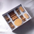 thumbnail image 5 of JWQFBC High Quality DIY Dollhouse Mini Living Room Bedroom Kitchen Set Wooden Furniture Dining room set, 5 of 7