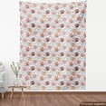 thumbnail image 4 of Ambesonne Retro Fabric by the Yard Upholstery, Sketchy Pet Paws Print Art, 3 Yards, Burnt Sienna and Coral, 4 of 5