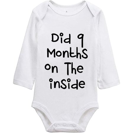 

Funny Cute Baby Boy I Just Did 9 Months On The Inside Onesie Baby Onesie 9-12 Months Girl
