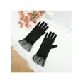 thumbnail image 5 of INSPIRE CHIC Women's Short Lace Gloves with Bow for Women Polka Dots Mesh Gloves for Wedding Tea Party One Size Black, 5 of 6