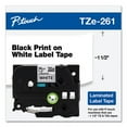 thumbnail image 2 of Tze Standard Adhesive Laminated Labeling Tape, 1.4" X 26.2 Ft, Black On White | Bundle of 5 Each, 2 of 6