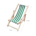 thumbnail image 2 of Miangastore 1 Pce Modèle de Chaise de Plage Mini Ornement d'Extérieur à Rayures Fauteuil Inclinable Miniature Accessoire de Maisonnette pour Bricolage (Vert), 2 of 8
