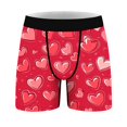 thumbnail image 5 of REORIAFEE Boxer Briefs for Mens Valentine's Day Heart Graphic Breathable Boxer Briefs Mid-Rise Comfort Elastic Waistband Underwear Men Stretch Boxers Pink L, 5 of 8